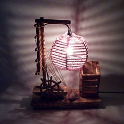 Valentine'S Day Creative Furnishing Articles Gifts Brush Pot Vintage Boutique Handicraft Desk Lamp Led Light