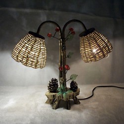 Valentine'S Day Creative Furnishing Articles Gifts Vintage Boutique Handicraft Leaf Desk Lamp Led Light