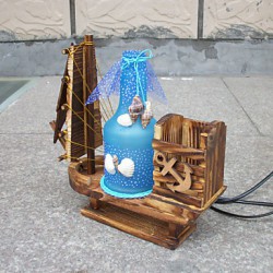 Valentine'S Day Creative Furnishing Articles Gifts Vintage Boutique Handicraft Bottle Marine Style Desk Lamp Led Light