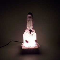 10*10*26CM Valentine'S Day Creative Furnishing Articles Gifts Vintage Handicraft Lace Bottle Desk Lamp Led Light