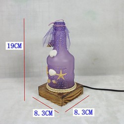 Valentine'S Day Creative Furnishing Articles Gifts Vintage Boutique Handicraft Bottle Marine Style Desk Lamp Led Light