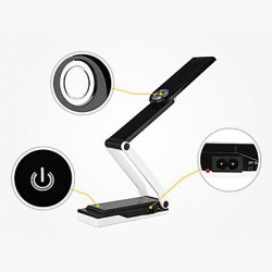 18-LED White Light LED Solar Light Rechargeable Fold Eyeshield Reading Table Desk Lamp (110-220V)