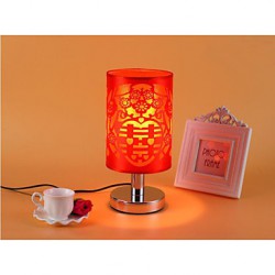 A Study Of fabric Dimmable Red Wedding Celebration lampB