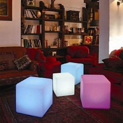 20cm PE Cube Decorative Battery Bar LED Table Lamp