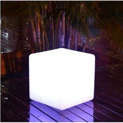 20cm PE Cube Decorative Battery Bar LED Table Lamp