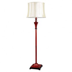 Comtemporary Fabric and Resin Floor Light with 1 Light in Red