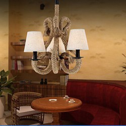 Retro Minimalist Creative Personality Rope Chandelier