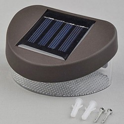 White Light LED Solar Light Path Wall Landscape Mount Garden Fence Light