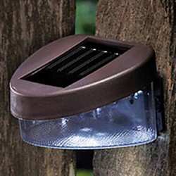 White Light LED Solar Light Path Wall Landscape Mount Garden Fence Light