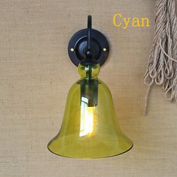 40W 110-240V American Rural Countryside Pastoral Minimalist Living Room Hallway Decorated Glass Wall Sconce