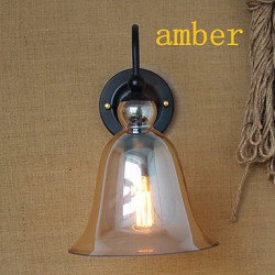 40W 110-240V American Rural Countryside Pastoral Minimalist Living Room Hallway Decorated Glass Wall Sconce