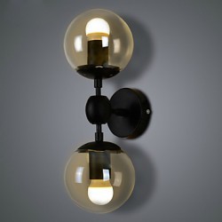 Wall Sconces / Glass ball 2 Lights/Outdoor / Indoor Wall Lightsl Rustic/Lodge Metal