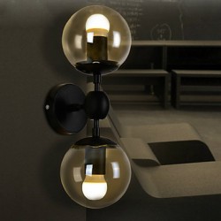 Wall Sconces / Glass ball 2 Lights/Outdoor / Indoor Wall Lightsl Rustic/Lodge Metal