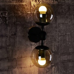 Wall Sconces / Glass ball 2 Lights/Outdoor / Indoor Wall Lightsl Rustic/Lodge Metal