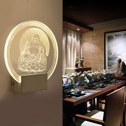 Acrylic Wall Lamp PVC Lamp Light Chip LED / Bulb Included Modern/Contemporary Metal 220V 5㎡-10㎡ L19**H20.5*W5CM 5W