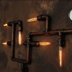 Wall Lamp Wall Sconces 6 Lights Bronze Finsh E26 E27 Industrial Style Rustic/Lodge Metal