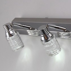 Modern Led Wall Light with Glass Bubble Shade Mirror Front Style