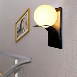 Bathroom Wall Light,1 Light, Modern Globe Metal Glass Electroplating