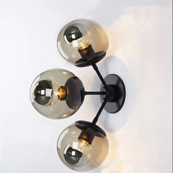 Wall Sconces / Glass ball 3Lights/Outdoor / Indoor Wall Lightsl Rustic/Lodge Metal