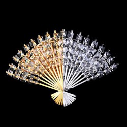 Valentine'S Day The Fan Wall Decoration Gifts Contemporary And Contracted Crystal Wall Lamp Led Light