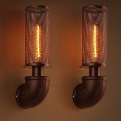 E27 10*39CM 10-15㎡ Restore Ancient Ways, Wrought Iron Loft Creative Wall Lamp Led Lights