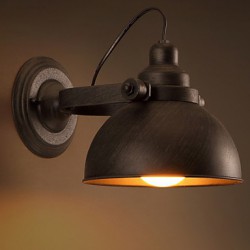 E27 23CM 10-15㎡ Loft, Wrought Iron Pot, Creative Vintage Wall Lamp Led Lights