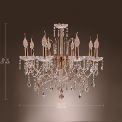 Elegant Crystal Chandelier with 9 Lights