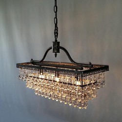 MAX:60W Traditional/Classic Crystal Metal Chandeliers Bedroom / Dining Room / Study Room/Office / Hallway