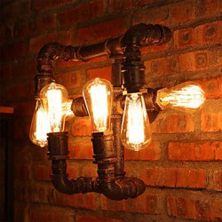 Retro Bar Iron Wall Sconces Mini Style Rustic/Lodge Metal