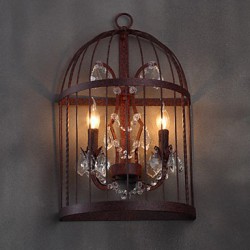 Mini Style Wall Sconces , Rustic/Lodge E26/E27 Metal