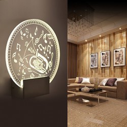 Acrylic Wall Lamp PVC Lamp Light LED / Bulb Included Modern/Contemporary Metal 220V 5㎡-10㎡ L19*H20.5*W5CM