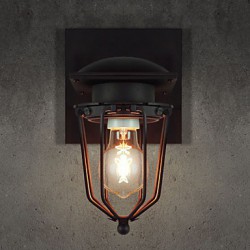 Retro Wrought Wall Lamps Single Head Antique Wall Lamp Reminisced Lamp Loft American Iron Vintage Small Cages Wall Lamp