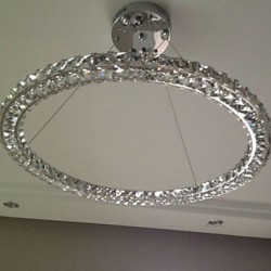 LED Crystal Pendant Light Lighting Modern Single D40CM Three Sides K9 Crystal Indoor Ceiling Lights Lamp Fixtures