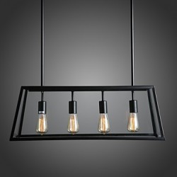 MAX 60W Rustic/Lodge Mini Style Electroplated Metal Chandeliers Living Room / Bedroom / Dining Room / Kitchen / Study Room/Office