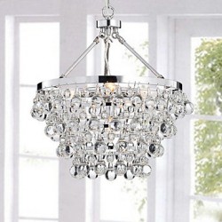 MAX:60W Traditional/Classic Crystal Chrome Metal Chandeliers Living Room / Bedroom / Dining Room / Study Room/Office / Entry / Hallway