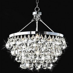 MAX:60W Traditional/Classic Crystal Chrome Metal Chandeliers Living Room / Bedroom / Dining Room / Study Room/Office / Entry / Hallway