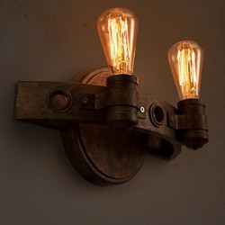 E27 30*20CM 10-15㎡Loft American Creative Restoring Ancient Ways, Wrought Iron Full Moon Machetes Wall Lamp Led Lights