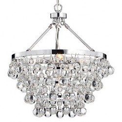 MAX:60W Traditional/Classic Crystal Chrome Metal Chandeliers Living Room / Bedroom / Dining Room / Study Room/Office / Entry / Hallway