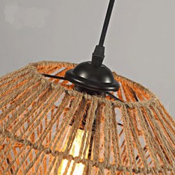 The American Village Hall Coffee Hand Woven Rope Chandelier