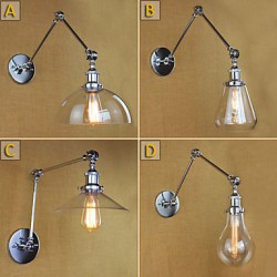 Chrome Glass Telescopic Retro Wall Lamp