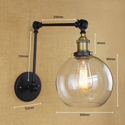 The Long Arm Of The Glass Wall Iron Industrial Creative Telescopic Bedroom Retro Nostalgic Restaurant Foldable Aisle