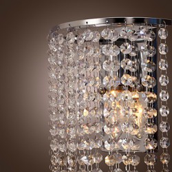 Contemporary Crystal Wall Light with 1 Light