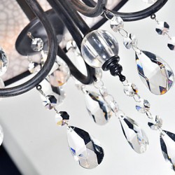 MAX:60W Traditional/Classic Crystal Painting Metal Chandeliers Bedroom / Dining Room / Entry