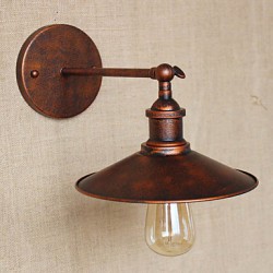 Minimalist Industrial-Style Villa In Front Of The Church Aisle Nostalgic Umbrella Red Bronze Decorative Wall Sconce