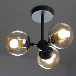 LED Glass Ball Iron Beanstalk Restaurant Molecular Ceiling Lamps