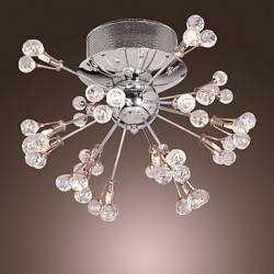 Max 10W Modern/Contemporary Crystal / Bulb Included Chrome Metal Flush Mount Living Room / Bedroom / Entry / Hallway