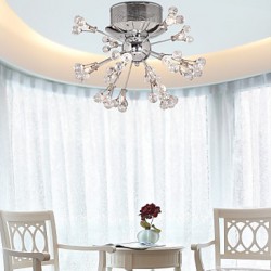 Max 10W Modern/Contemporary Crystal / Bulb Included Chrome Metal Flush Mount Living Room / Bedroom / Entry / Hallway