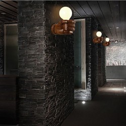 E27 220V 15*9CM 15-20㎡ European Wall Creative Retro Fist Wall Lamp Led Lights