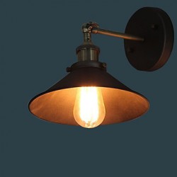 Industrial Vintage Edison Simplicity 1 Light Wall Mount Dining Room / Study Room/Office / Hallway Metal Wall Sconce