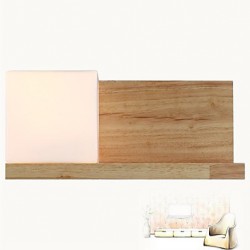 Oak Wall Lamp, One Light, Oak and Glass, 220~240V (JY945L)